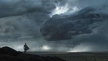 Epic Sci-Fi Spaceship Encounter – Inspiration, Sci Fi, spaceship HD wallpaper