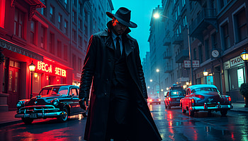 Mysterious Mafia Streets: Ultra, mafia, Noir, detective, retro, night HD wallpaper
