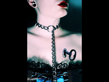 Sad, blue, red lips, black, girl, beautiful, 3d, key, abstract, lips HD wallpaper