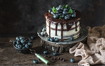 Cake berries food, Decadent chocolate, Fresh fruit, Dessert delight HD wallpaper
