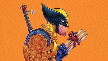 Chibi Wolverine X Deadpool, wolverine, superheroes, artwork, artist, art, digital-art HD wallpaper