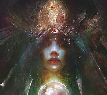A spell to Libra, blue, a spell, fantasy, zodiac, face, girl, libra, ping he HD wallpaper