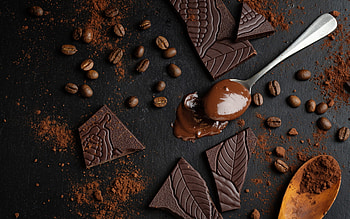 Chocolate, food, spoon, graphy HD wallpaper