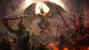 Total War: Warhammer III, Loading screens, Race , Immersive gameplay HD wallpaper