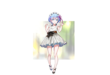 Minimal, beautiful, Rem, Re:zero HD wallpaper