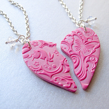 ๑๑ Together In Love ๑๑, jewel, pink, for two, love, necklace, heart, forever, together HD wallpaper