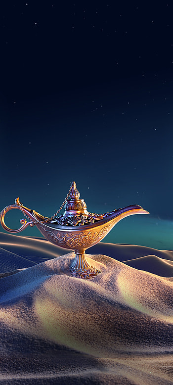 Magical Lamp, atmosphere, sky, Luxury, Premium, Golden HD phone wallpaper