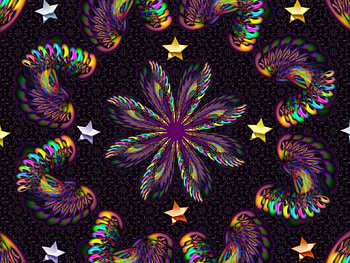 Stars, colors, abstract, swirls HD wallpaper
