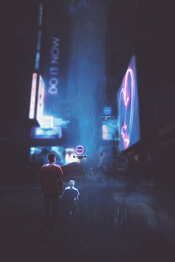 Art, City, Silhouettes, Cyberpunk, Futurism, Future HD phone wallpaper