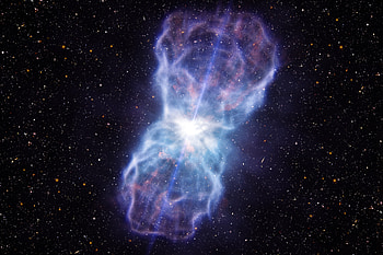 Quasar, space, stars, gas HD wallpaper