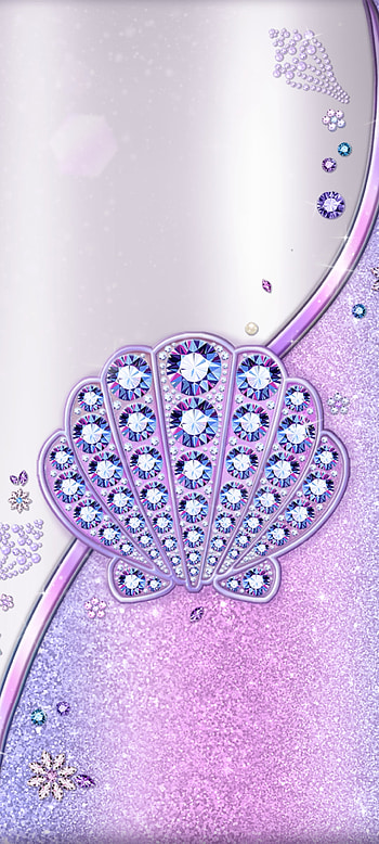 Luxury Seashells, electric blue, art, diamond, Beautiful, premium, Curve HD phone wallpaper