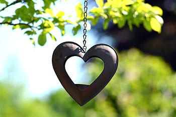Love, Blur, Smooth, Suspension, Heart, Chain HD wallpaper