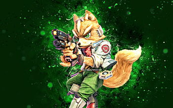 Fox McCloud, , green neon lights, protagonist, Star Fox series, Foxie, Star Fox, Fox McCloud Jr, Fox McCloud Death Battle HD wallpaper