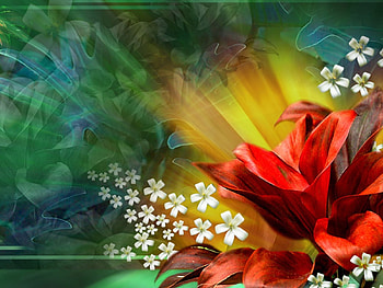 3D Flower, 3d, flower HD wallpaper