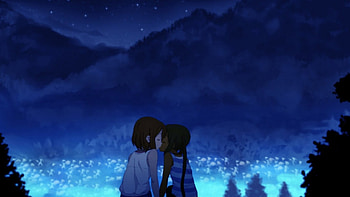 k on anime kiss, view, girl, anime, boy HD wallpaper