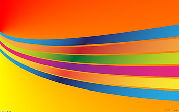 Colored lines on orange background HD wallpaper