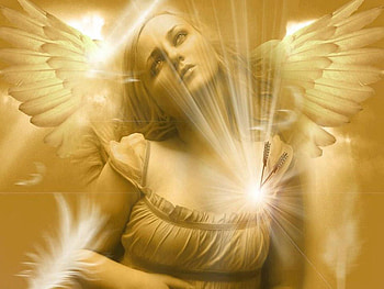 Sad Angel, wings, light, arrow, look HD wallpaper