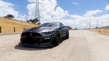 of the Ford Mustang Shelby in Forza Horizon 5, video game, Forza Horizon 5, car, Ford, Ford Mustang Shelby HD wallpaper