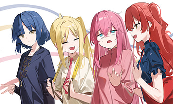 Bocchi the Rock! - Nijika, Ikuyo, Ryou & Hitori, Nijika Ijichi, Ikuyo Kita, Ryou Yamada, Hitori Gotou, Anime, Bocchi the Rock! HD wallpaper