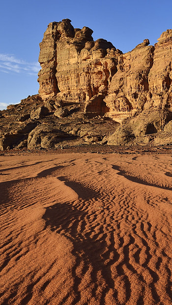Rocks and dunes, Cirque Tassili Tadrart HD phone wallpaper