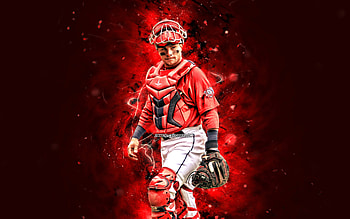 Christian Vazquez, , Boston Red Sox, MLB, catcher, baseball, Colo, Christian Rafael Vazquez, red neon lights, Christian Vazquez Boston Red Sox, Christian Vazquez HD wallpaper