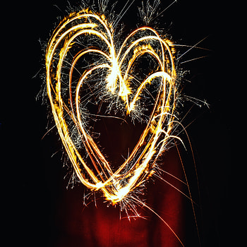 Art, Love, Shine, Light, Sparks, Heart HD phone wallpaper