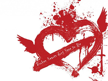 Broke_Hearts, heart, red HD wallpaper