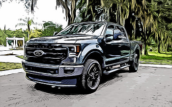 Ford F-250 Platinum, , vector art, 2022 cars, creative, abstract cars, Ford F-250 drawing, cars drawings, Ford HD wallpaper