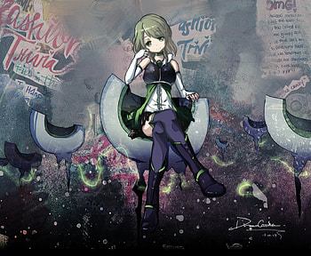 Dreamcatcher, magica, mahou, eyes, madoka, hitomi, shoujo, green, shizuki, hair, boots HD wallpaper