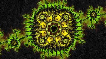 Trippy Psychedelic Fractal, trippy, psychedelic, trance, black, green, Abstract, fractal, abstract green, abstract black HD wallpaper