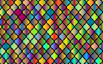 Rainbow moroccan tiles, moroccan, digital, rainbow, art, vector, pattern HD wallpaper