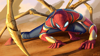 Iron Spidey Art, spiderman, superheroes, artwork, artist, digital-art, deviantart HD wallpaper