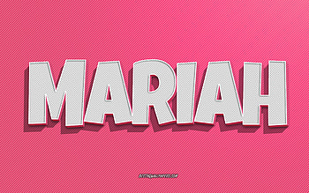 Mariah, pink lines background, with names, Mariah name, female names, Mariah greeting card, line art, with Mariah name HD wallpaper