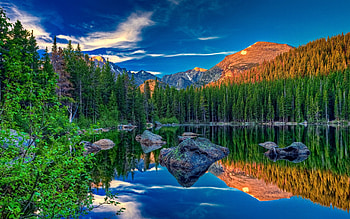 Landscape, Mountains, Lakes HD wallpaper