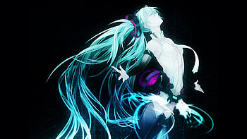Miku Append, sexy, hatsune miku, glowing, hot, cute, beautiful, vocaloid, beauty, anime girl, miku, vocaloids, aqua hair, hatsune, twintails HD wallpaper