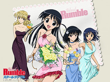 Dressed To Kill, Blue Hair, Anime Friends, Tsukamoto, Black Hair, Yakumo Tsukamoto, Suou, Flowers, School Rumble, Sawachika, Sisters, Friends, Tenma Tsukamoto, Cuties, Anime, Anime Sisters, Mikoto, Mikoto Suou, Anime Cuties, Anime Girls, Eri, Eri Sawachika, Tenma, Blonde, Fancy Dress, Yakumo HD wallpaper