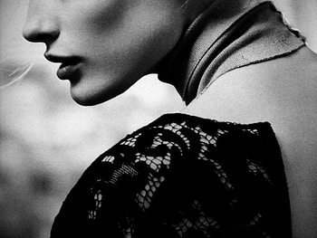 profile, lace, girl, black HD wallpaper