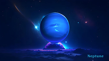 Neon: Neptune, space, planet, Sci Fi, neptune HD wallpaper