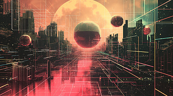 Sci-Fi Cityscape Art with Dynamic Lines, Sci Fi, artistic, lines, Digital Art, futuristic city HD wallpaper