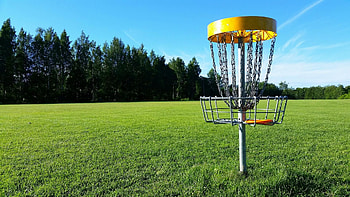 Disc golf target basket, Flying Disc Sports HD wallpaper