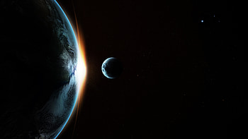Universe, Moon, Earth, Land, Galaxy, Transit HD wallpaper