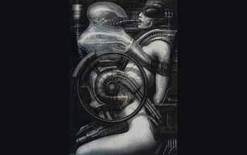 H R Giger Art Artwork Dark Evil Artistic Horror Fantasy Sci-fi Alien Aliens Xenomorph At Dark HD wallpaper