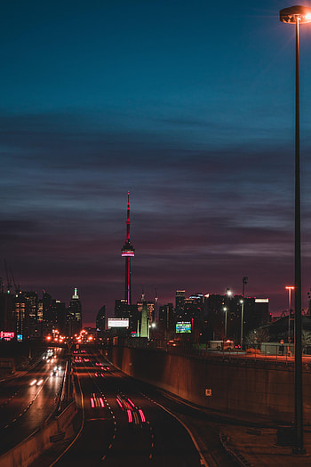 Cities, Car, Night City, Machine, Neon, Tower HD phone wallpaper