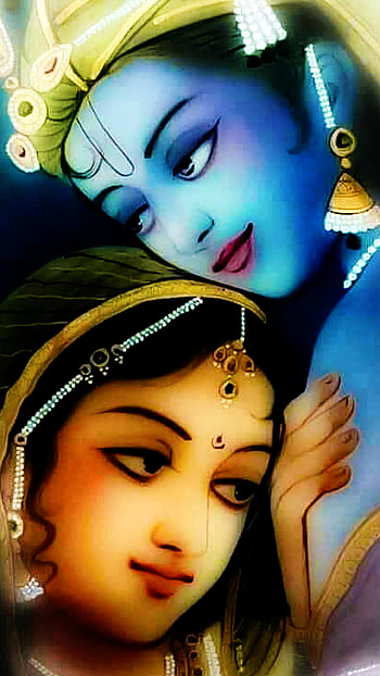 Radha Krishna, innocent potrait HD phone wallpaper
