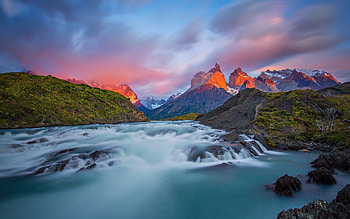 Torres del Paine National Park, Andes mountain landscape, Patagonia Magallanes region HD wallpaper