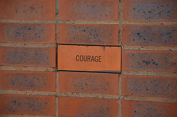 Words, Inscription, Text, Word, Brick, Courage HD wallpaper