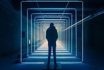 Wavelength Neon Person Standing , graphy, neon HD wallpaper
