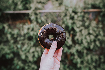 Food, Chocolate, Hand, Doughnut, Donut HD wallpaper