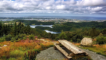 Nature, Stones, City, Forest, Rise, Table, View, Benches, Elevation, Islands HD wallpaper