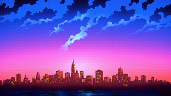 New York Neon Skyline Dreams, new-york, neon, skyline, dreams, purple, sky, city, artist, artwork, art, digital-art, ai, deviantart HD wallpaper